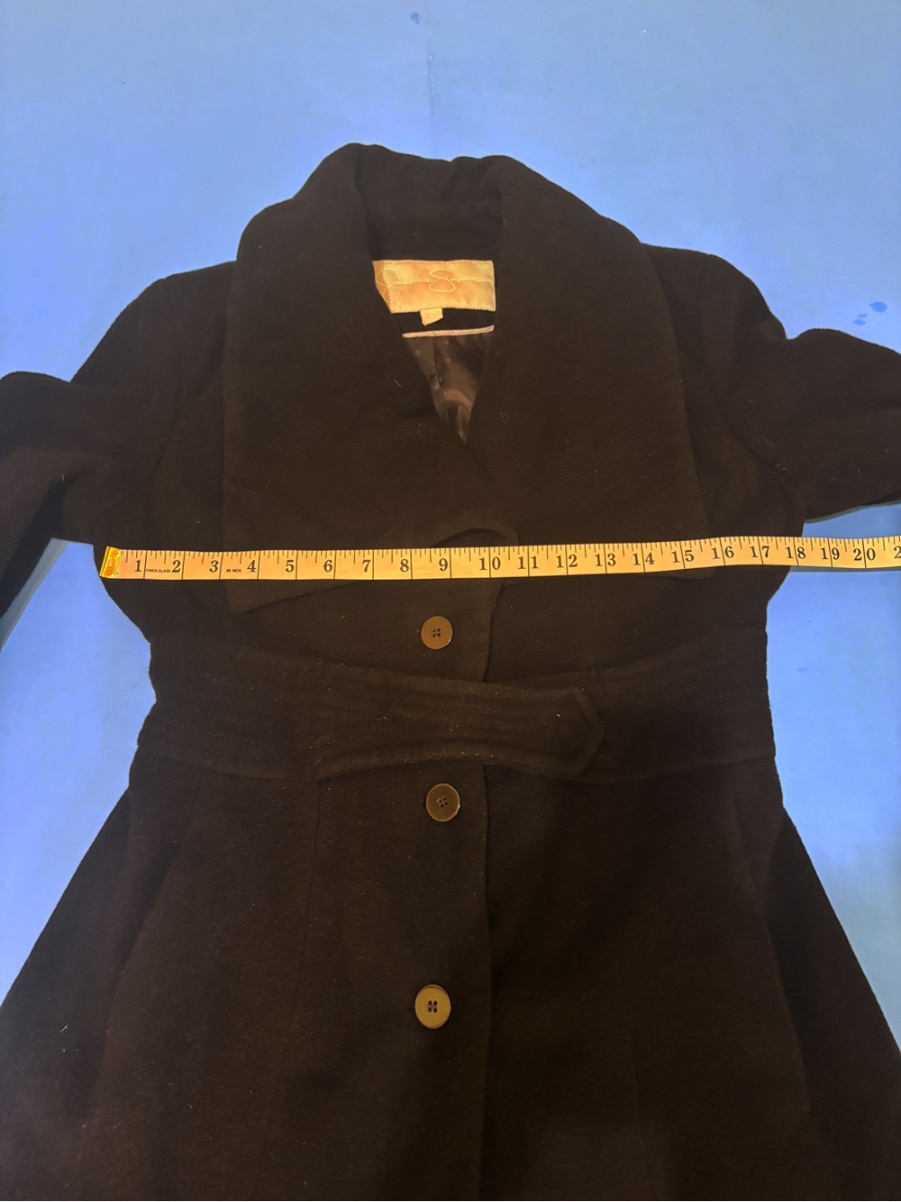 Jessica Simpson Classic Black  A-Line Coat - Picture 5 of 14